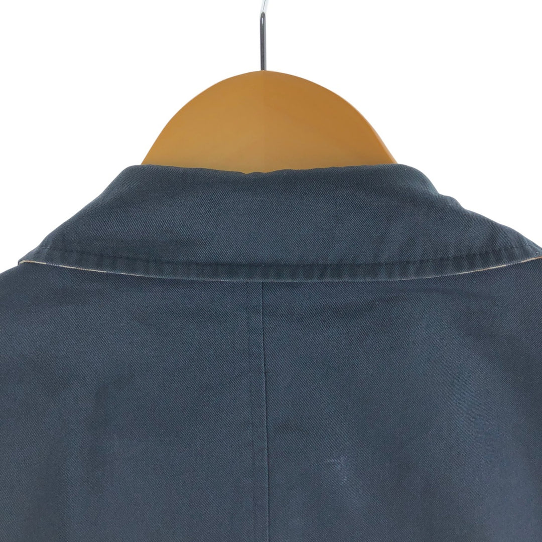 Aquascutum OF LONDON Check Pattern Reversible Swing Top Sports Jacket Made in the UK Men's Size L cotton navy blue type Vintage Second Hand