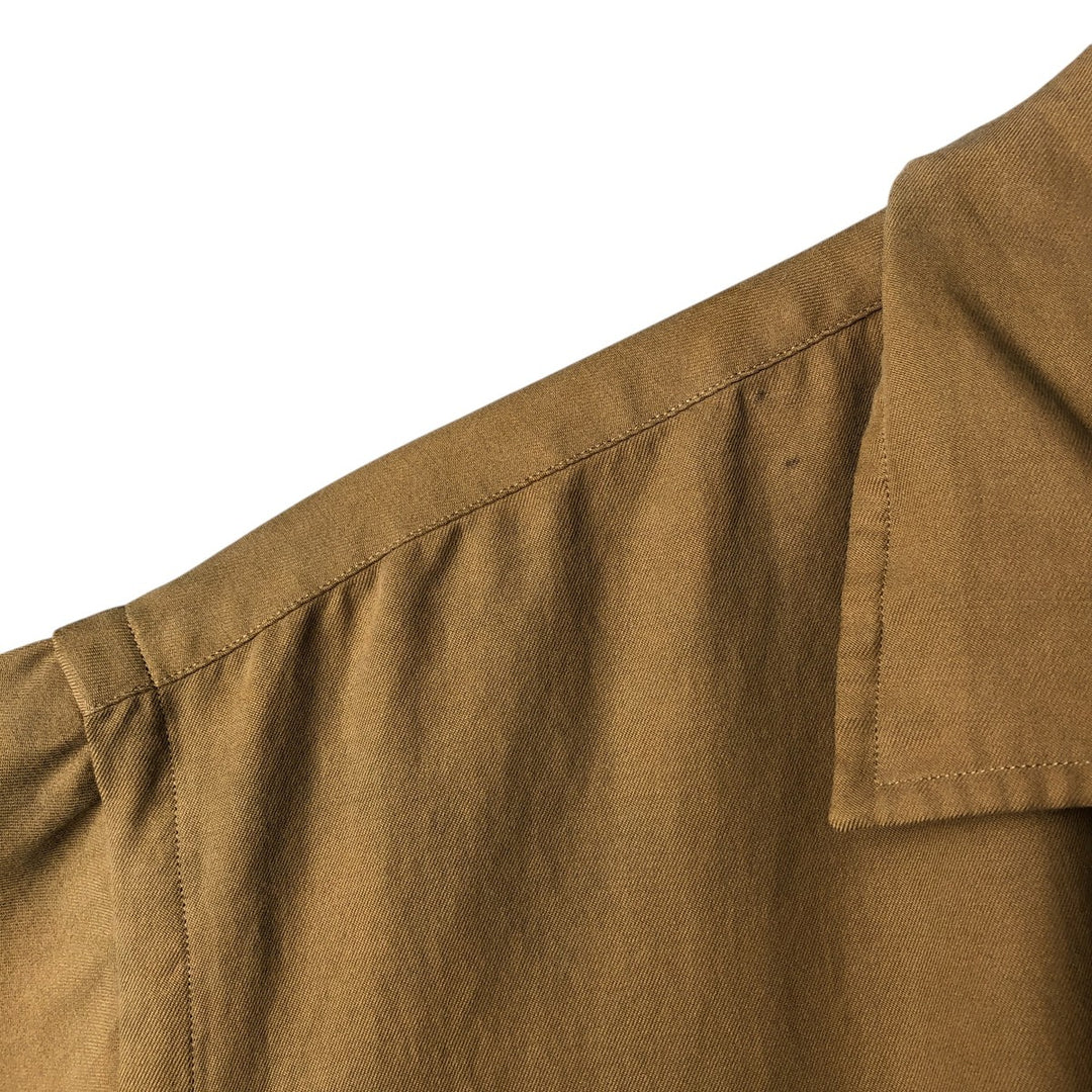 POLO by Ralph Lauren CALDWELL Short Sleeve Open Collar Silk x Cotton Shirt Box Shirt Men's XL silk brown type Vintage Second Hand
