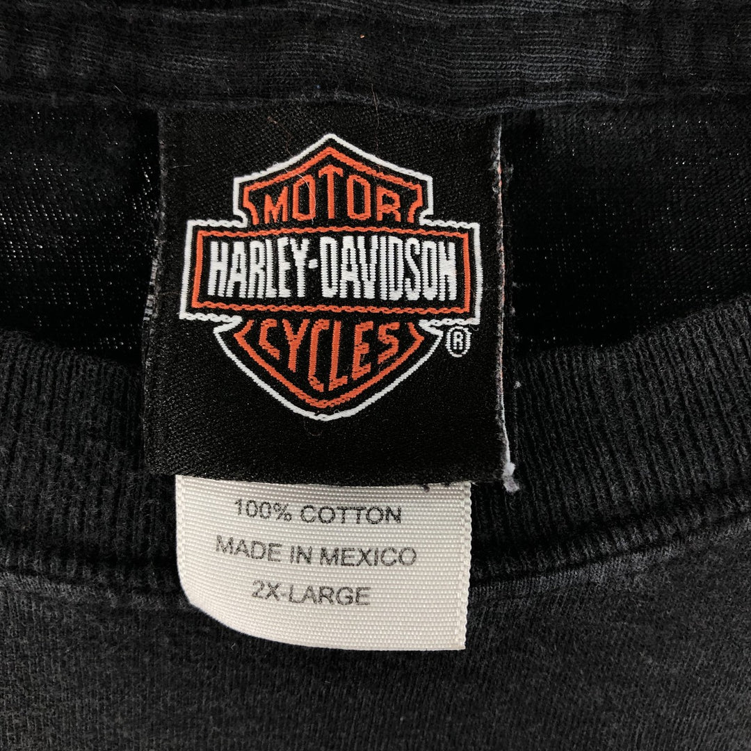 00'S Harley-Davidson Eagle Pattern Long T-shirt, Men's XXL cotton black type Vintage Second Hand
