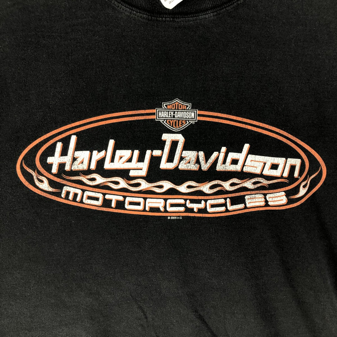 00'S Harley-Davidson Eagle Pattern Long T-shirt, Men's XXL cotton black type Vintage Second Hand