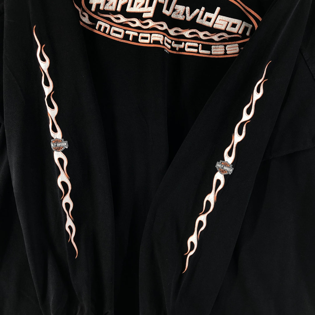 00'S Harley-Davidson Eagle Pattern Long T-shirt, Men's XXL cotton black type Vintage Second Hand