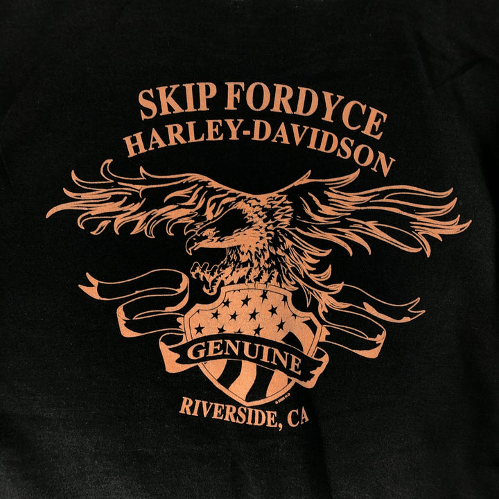 00'S Harley-Davidson Eagle Pattern Long T-shirt, Men's XXL cotton black type Vintage Second Hand