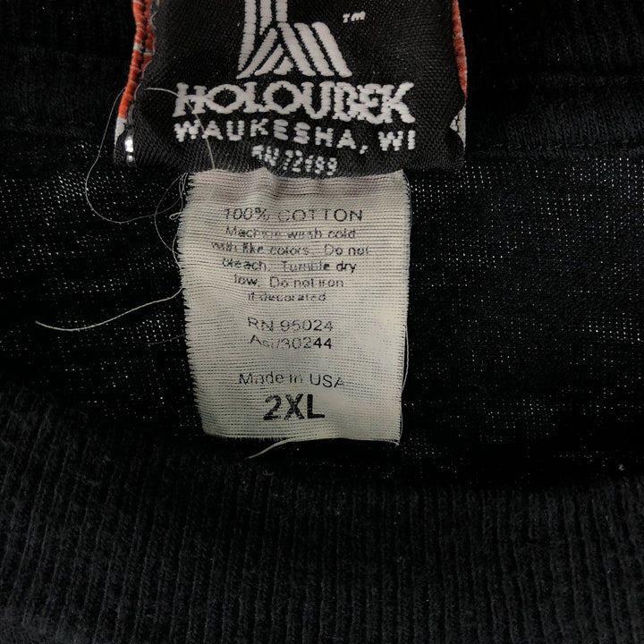 2000'S Harley-Davidson skull and eagle pattern long-sleeved T-shirt, made in the USA, men's size XXL cotton black type Vintage Second Hand