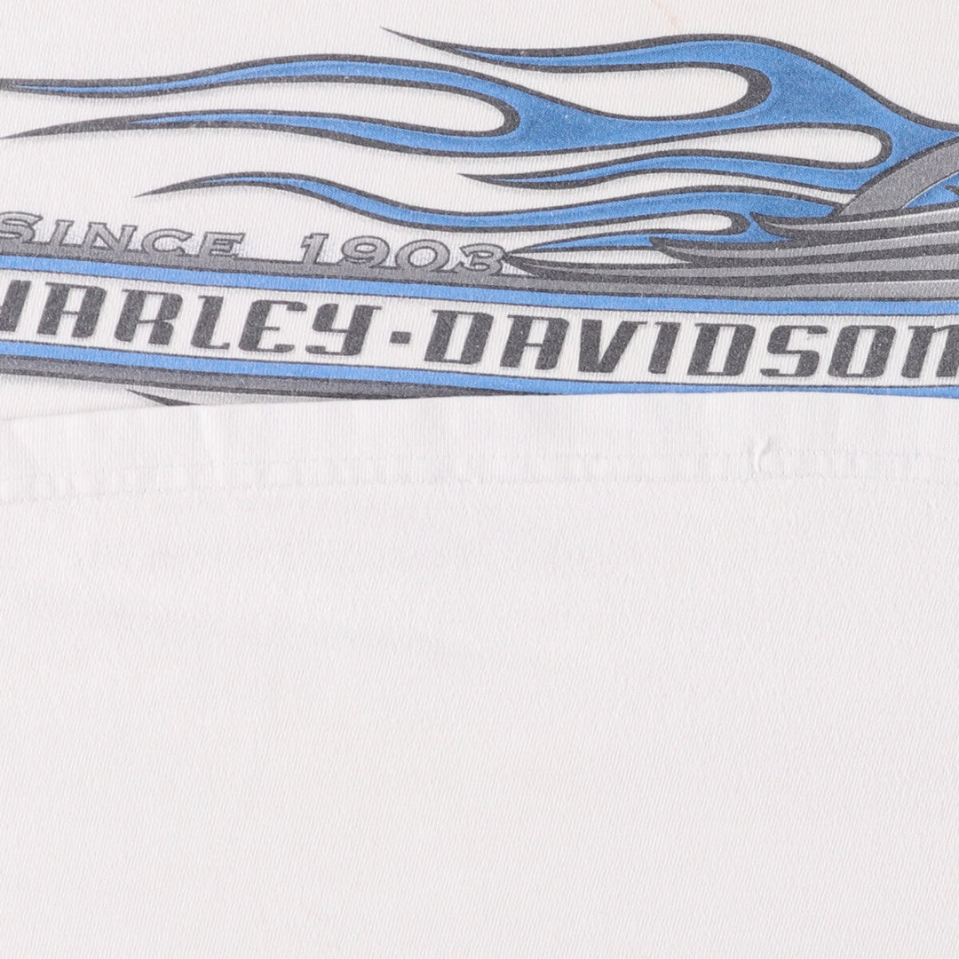 00'S Harley-Davidson Long Sleeve T-Shirt Made in USA Men's XL cotton white type Vintage Second Hand