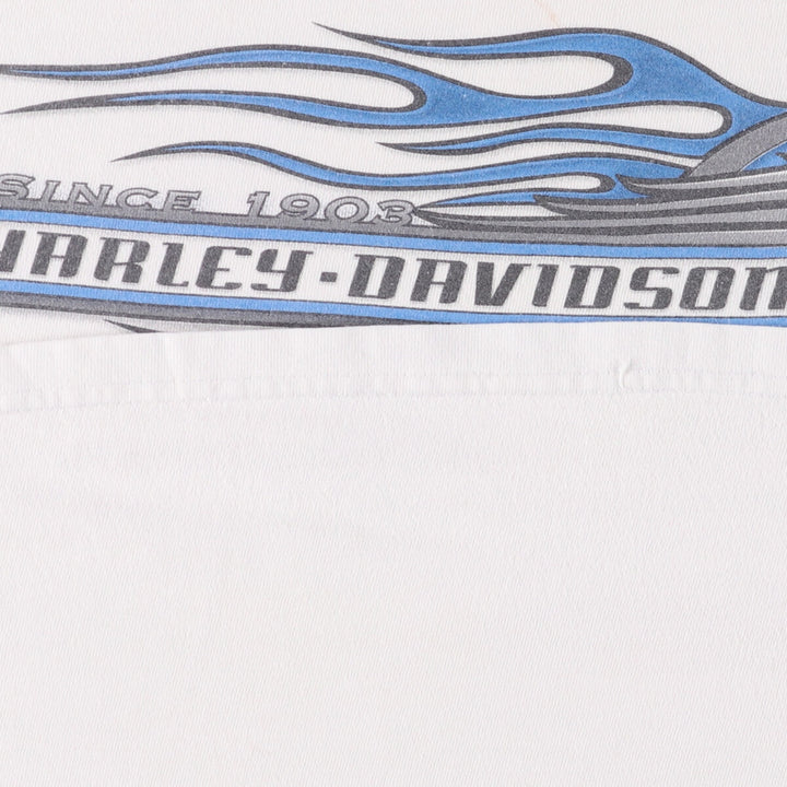 00'S Harley-Davidson Long Sleeve T-Shirt Made in USA Men's XL cotton white type Vintage Second Hand