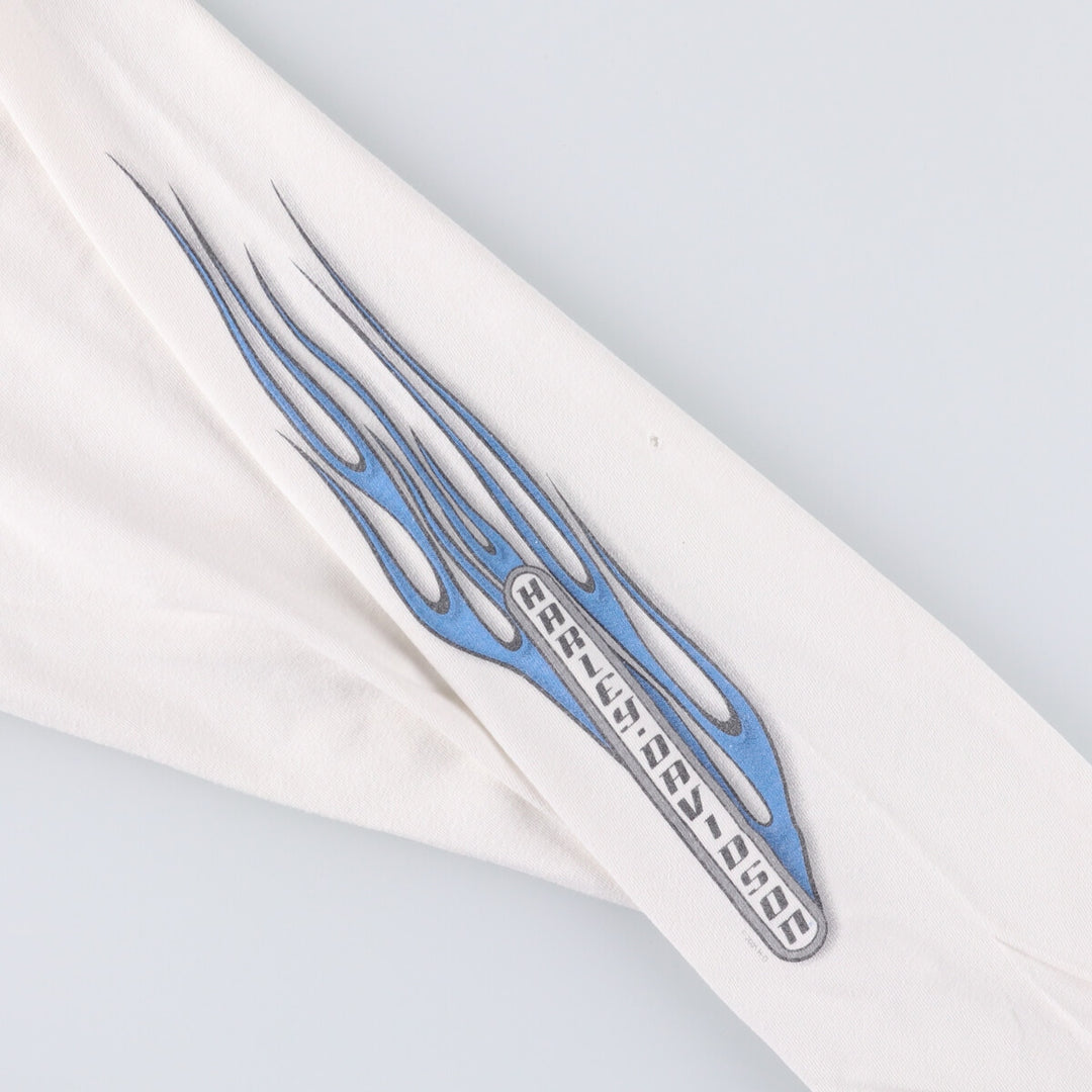 00'S Harley-Davidson Long Sleeve T-Shirt Made in USA Men's XL cotton white type Vintage Second Hand