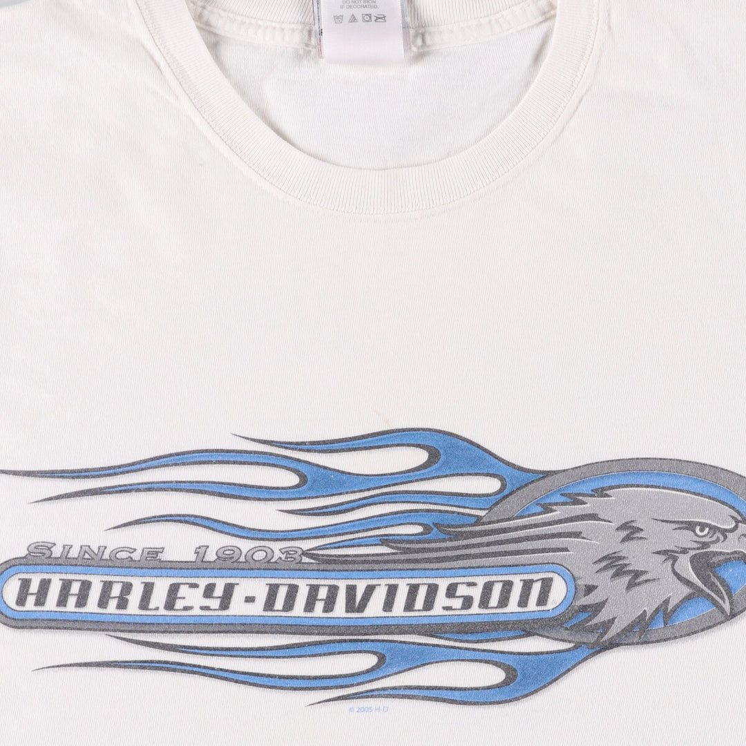 00'S Harley-Davidson Long Sleeve T-Shirt Made in USA Men's XL cotton white type Vintage Second Hand