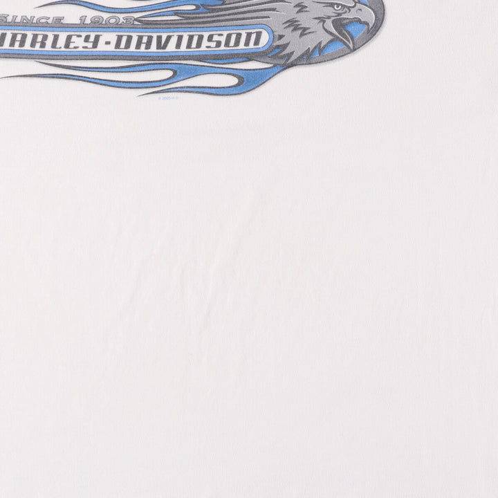 00'S Harley-Davidson Long Sleeve T-Shirt Made in USA Men's XL cotton white type Vintage Second Hand