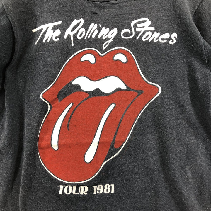 80'S Screen Stars The Rolling Stones Band T-Shirt Band T Women's S Size Vintage cotton gray type Vintage Second Hand