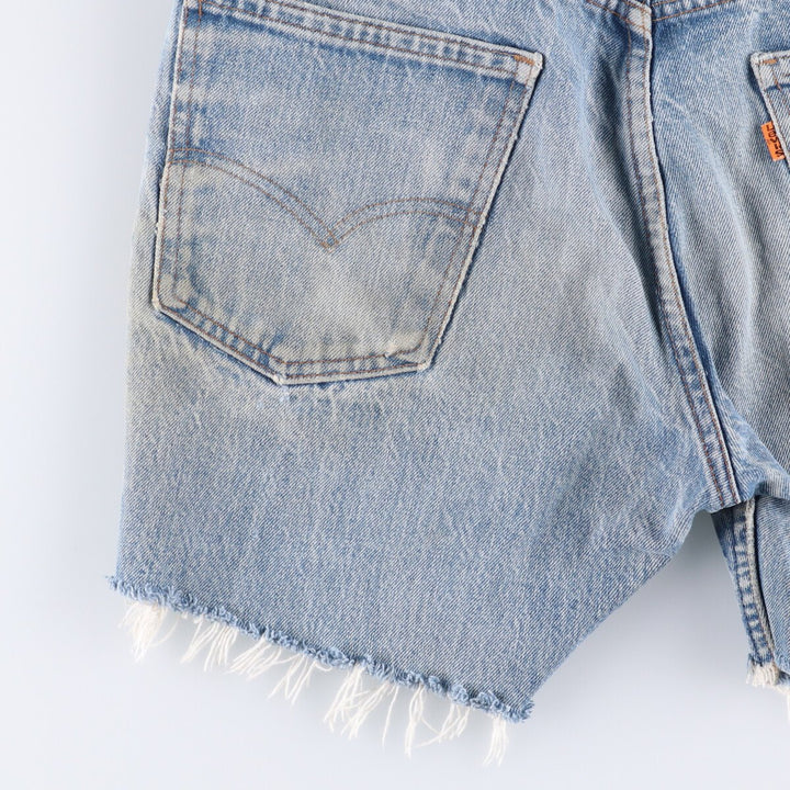 Levi's Orange Tab Cut-Off Denim Shorts, Women's XL (W32) Vintage unclear blue type Vintage Second Hand