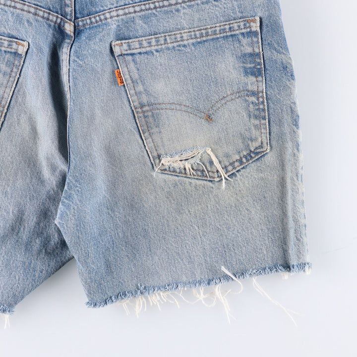 Levi's Orange Tab Cut-Off Denim Shorts, Women's XL (W32) Vintage unclear blue type Vintage Second Hand