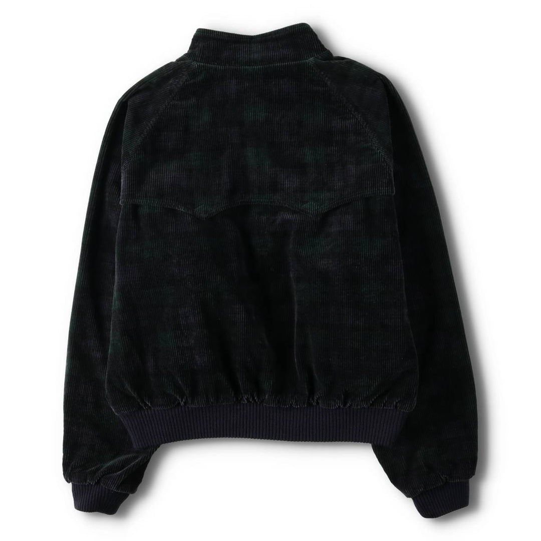 90'S Ralph Lauren Blackwatch Check Corduroy Harrington Jacket, Swing Top, Men's XL cotton green type Vintage Second Hand