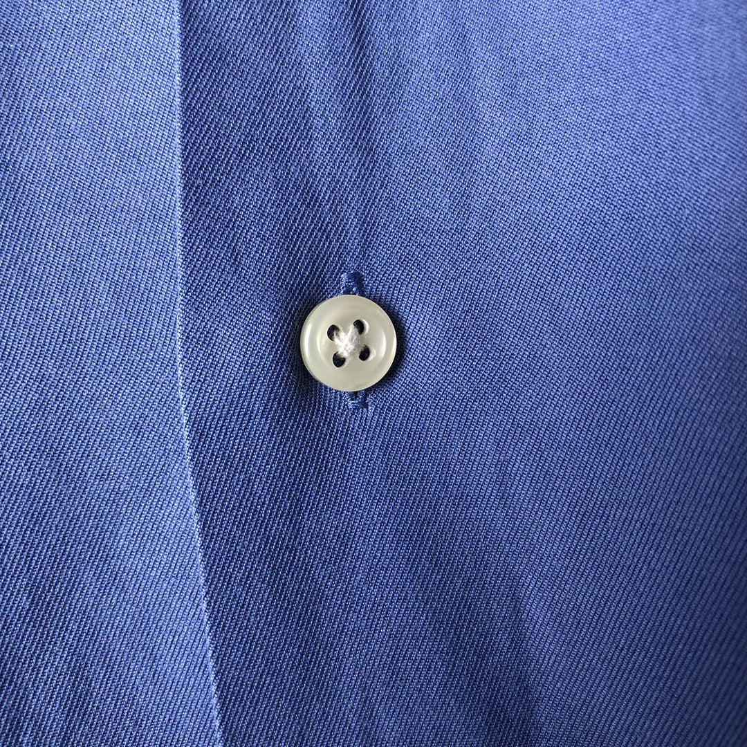 Ralph Lauren CALDWELL short-sleeved silk box shirt, open collar, men's XXL silk Blue type light blue Vintage Second Hand