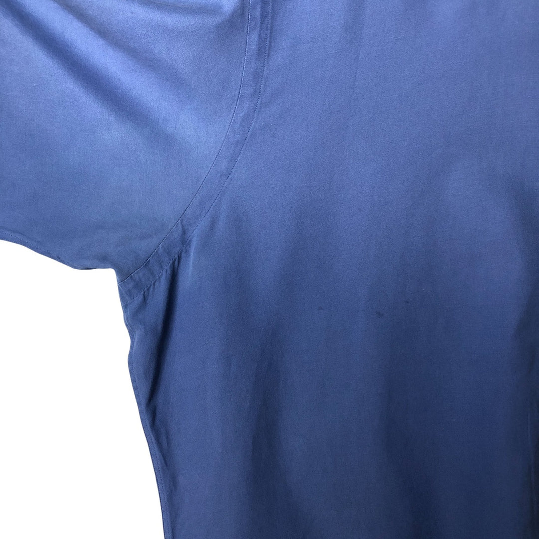 Ralph Lauren CALDWELL short-sleeved silk box shirt, open collar, men's XXL silk Blue type light blue Vintage Second Hand
