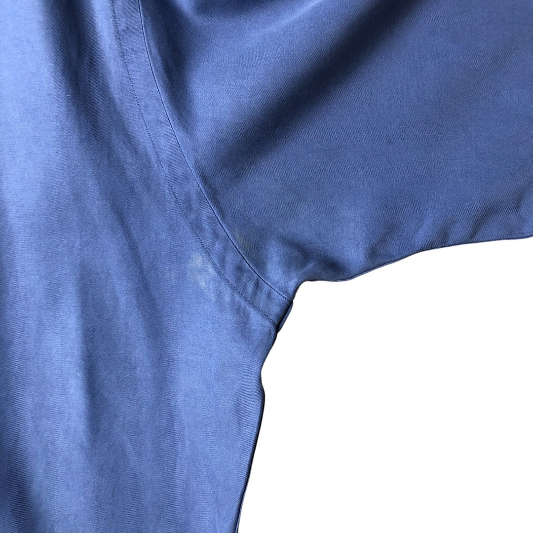 Ralph Lauren CALDWELL short-sleeved silk box shirt, open collar, men's XXL silk Blue type light blue Vintage Second Hand
