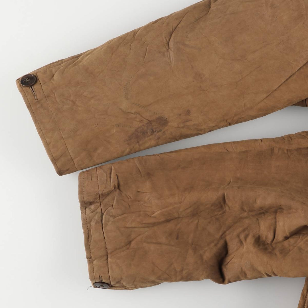 Vintage 1980'S Burberry padded suede leather jacket, made in the USA, size M. genuine leather brown type Vintage Second Hand