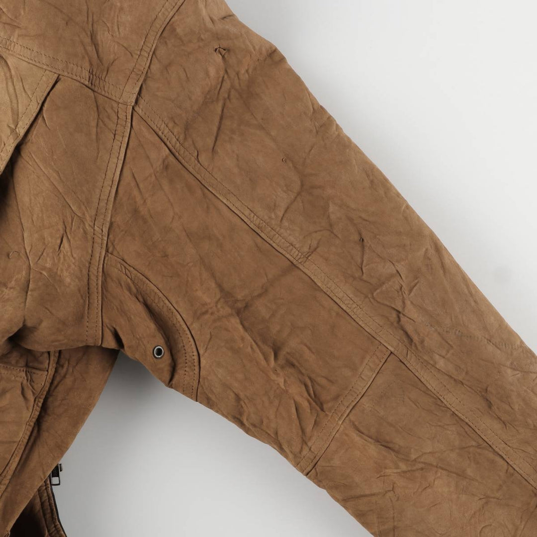 Vintage 1980'S Burberry padded suede leather jacket, made in the USA, size M. genuine leather brown type Vintage Second Hand