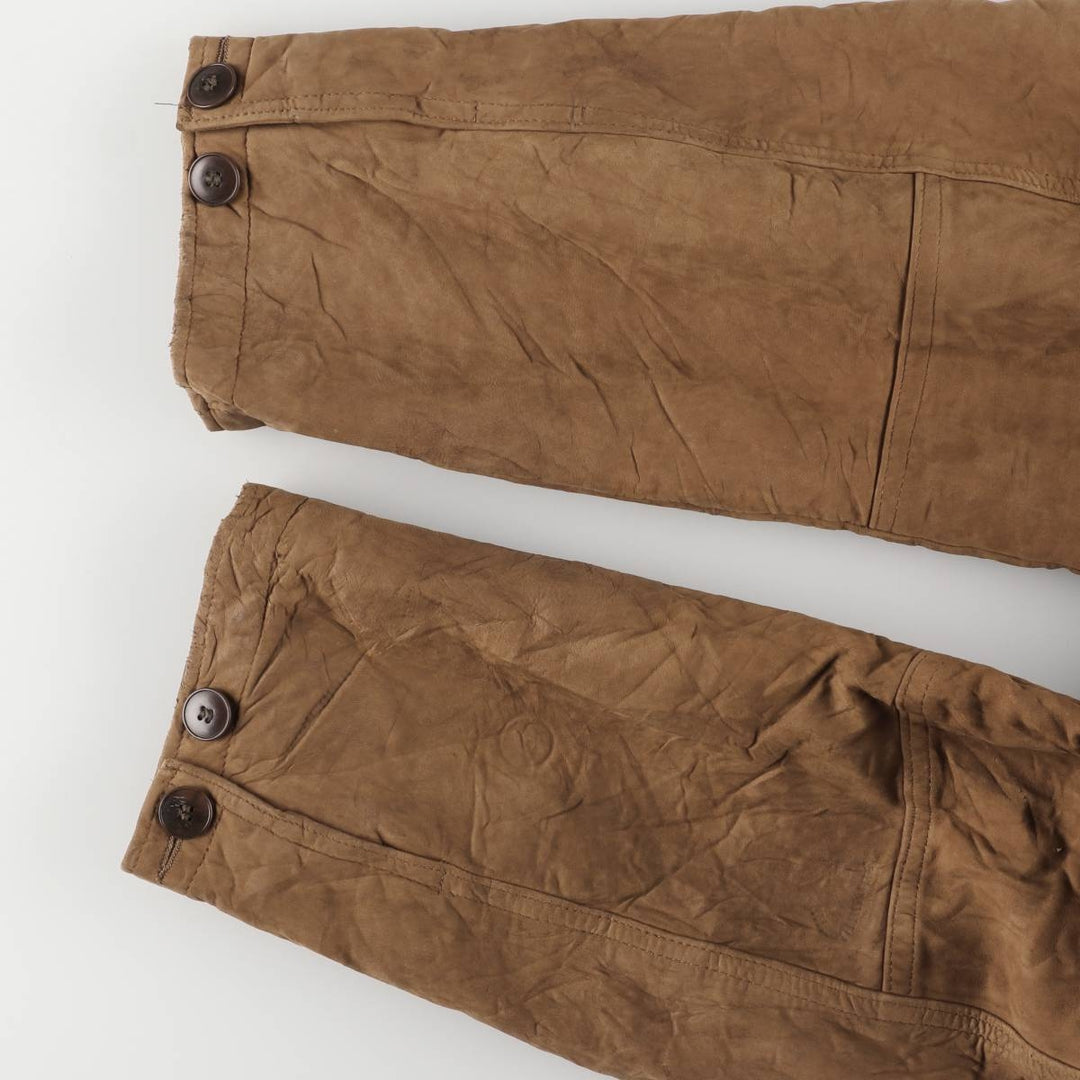 Vintage 1980'S Burberry padded suede leather jacket, made in the USA, size M. genuine leather brown type Vintage Second Hand