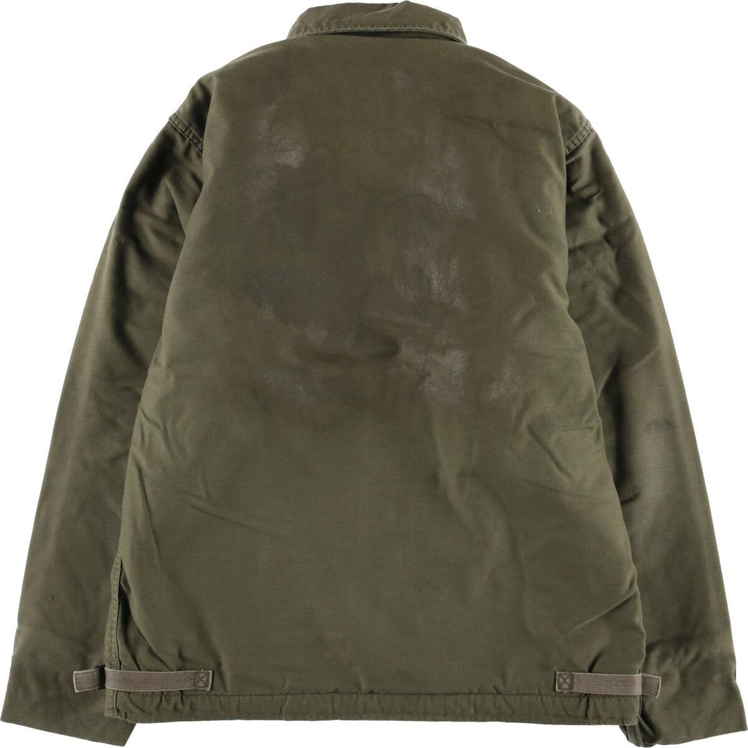 1960'S US Military A-2 Deck Jacket, Made in USA, Medium (38-40), Men's Size M, Vintage Nylon Khaki type Vintage Second Hand