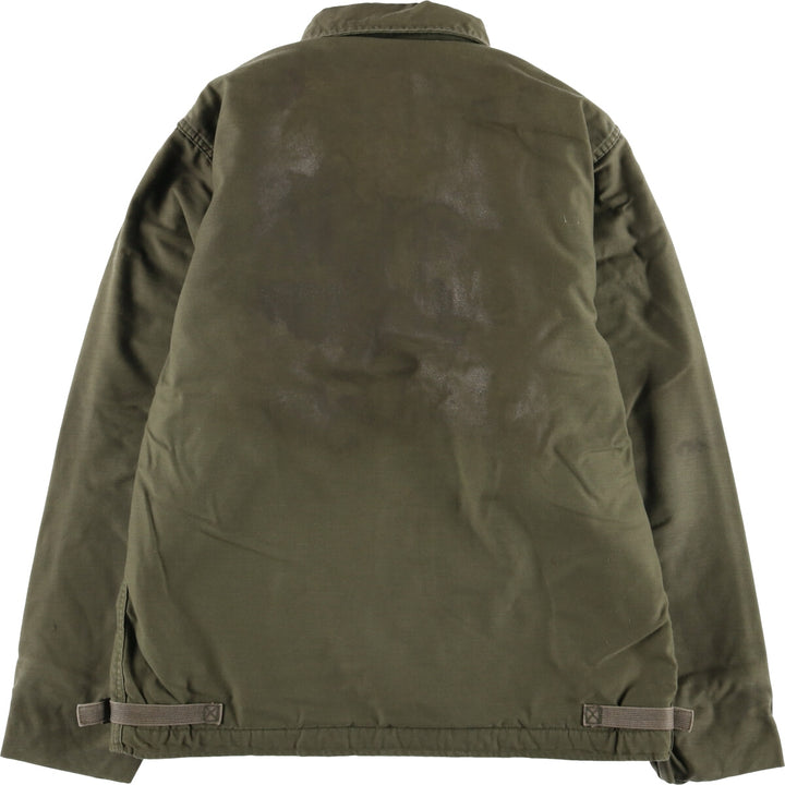 1960'S US Military A-2 Deck Jacket, Made in USA, Medium (38-40), Men's Size M, Vintage Nylon Khaki type Vintage Second Hand