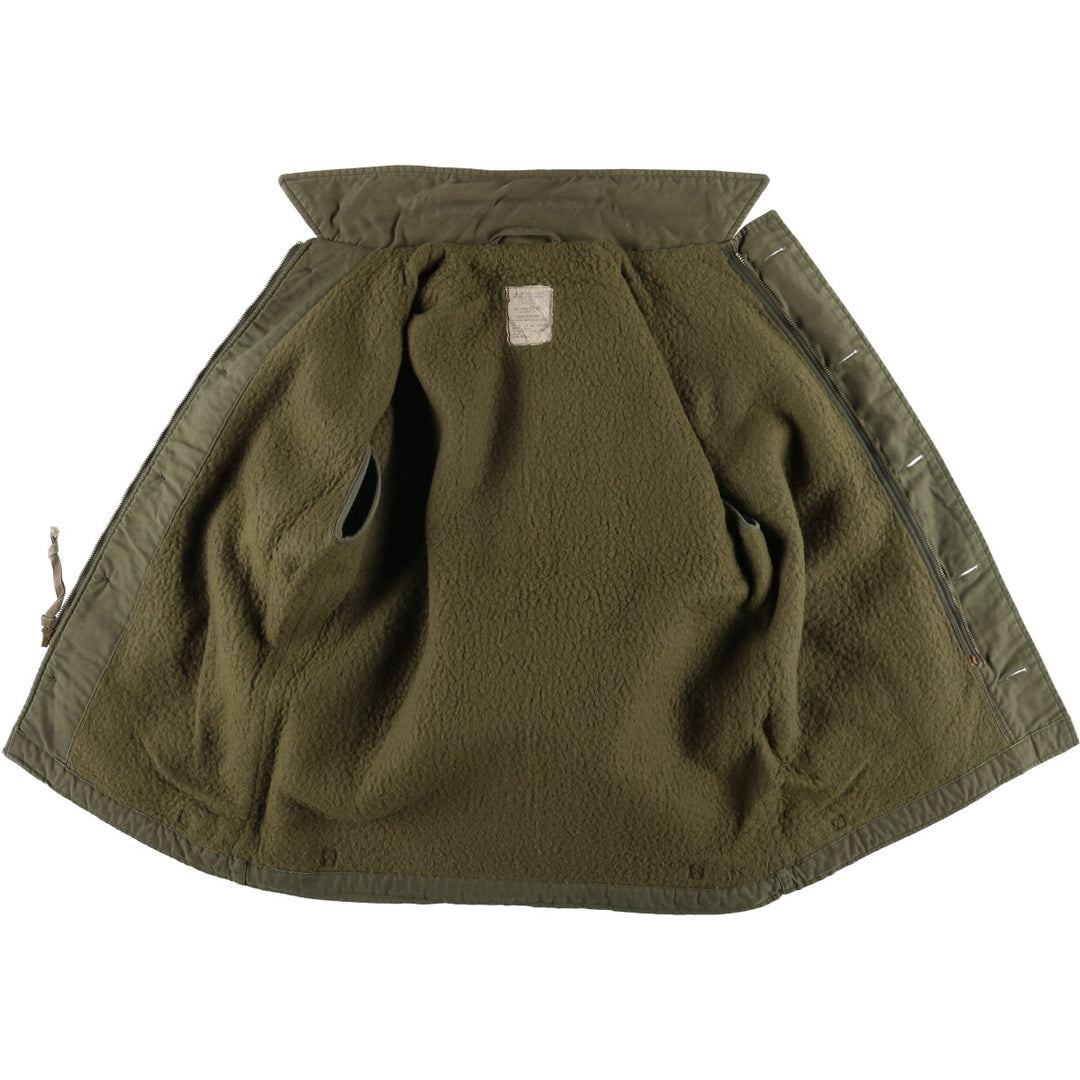 1960'S US Military A-2 Deck Jacket, Made in USA, Medium (38-40), Men's Size M, Vintage Nylon Khaki type Vintage Second Hand
