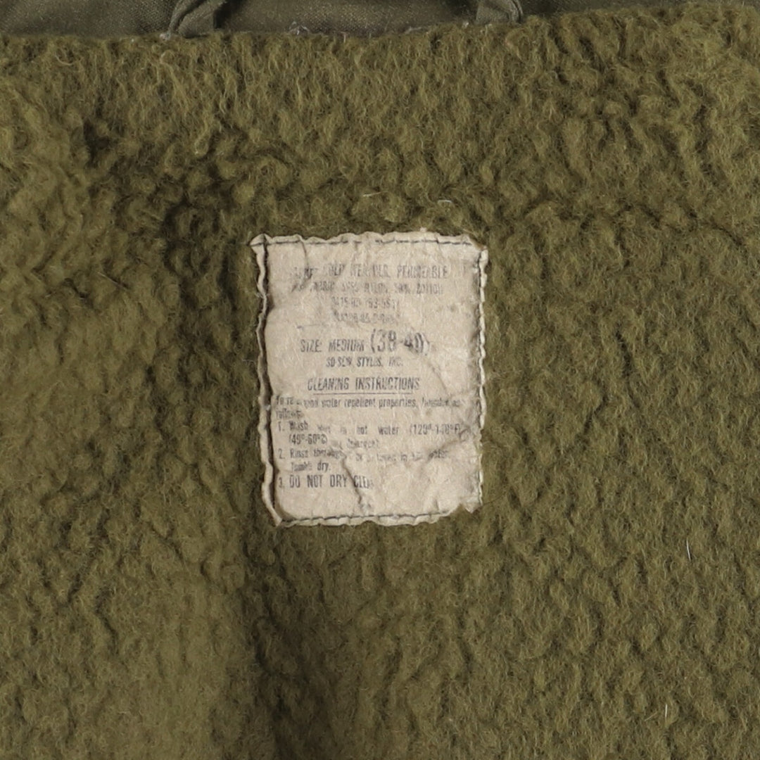 1960'S US Military A-2 Deck Jacket, Made in USA, Medium (38-40), Men's Size M, Vintage Nylon Khaki type Vintage Second Hand