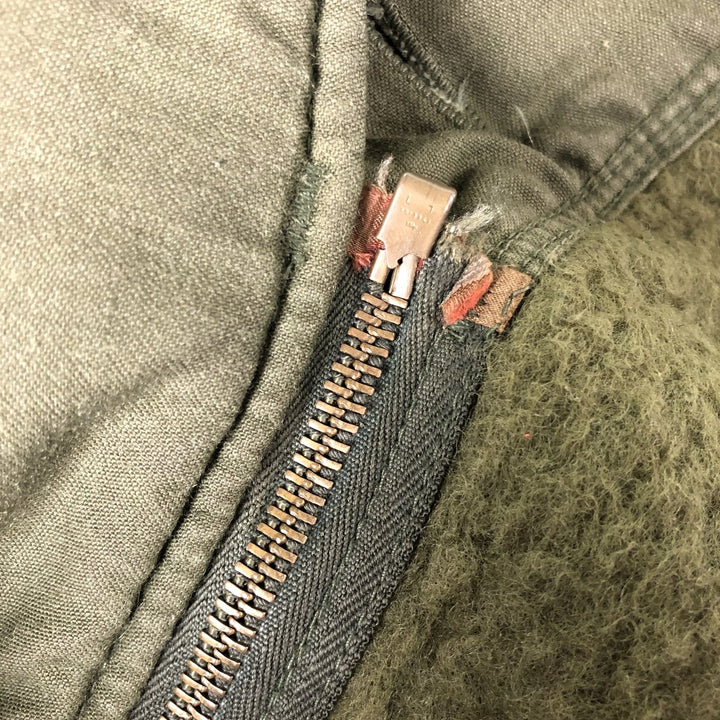 1960'S US Military A-2 Deck Jacket, Made in USA, Medium (38-40), Men's Size M, Vintage Nylon Khaki type Vintage Second Hand