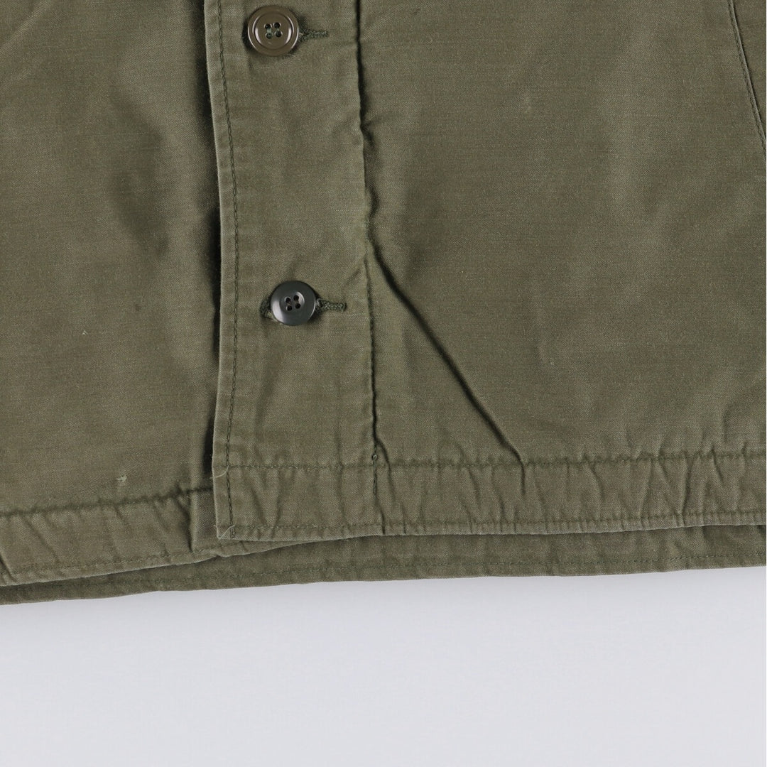 1960'S US Military A-2 Deck Jacket, Made in USA, Medium (38-40), Men's Size M, Vintage Nylon Khaki type Vintage Second Hand