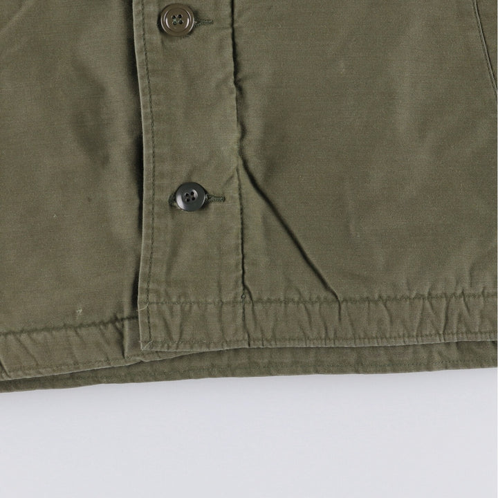 1960'S US Military A-2 Deck Jacket, Made in USA, Medium (38-40), Men's Size M, Vintage Nylon Khaki type Vintage Second Hand