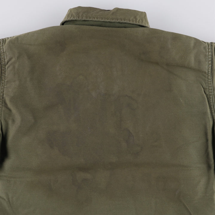 1960'S US Military A-2 Deck Jacket, Made in USA, Medium (38-40), Men's Size M, Vintage Nylon Khaki type Vintage Second Hand