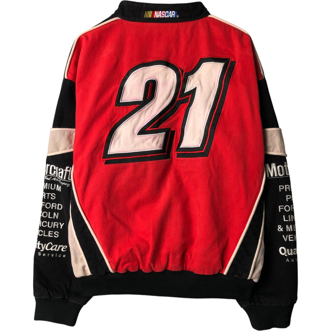 Vintage 90'S Racing Champions Apparel Advertising Racing Jacket, Men's Size Large cotton red type Vintage Second Hand