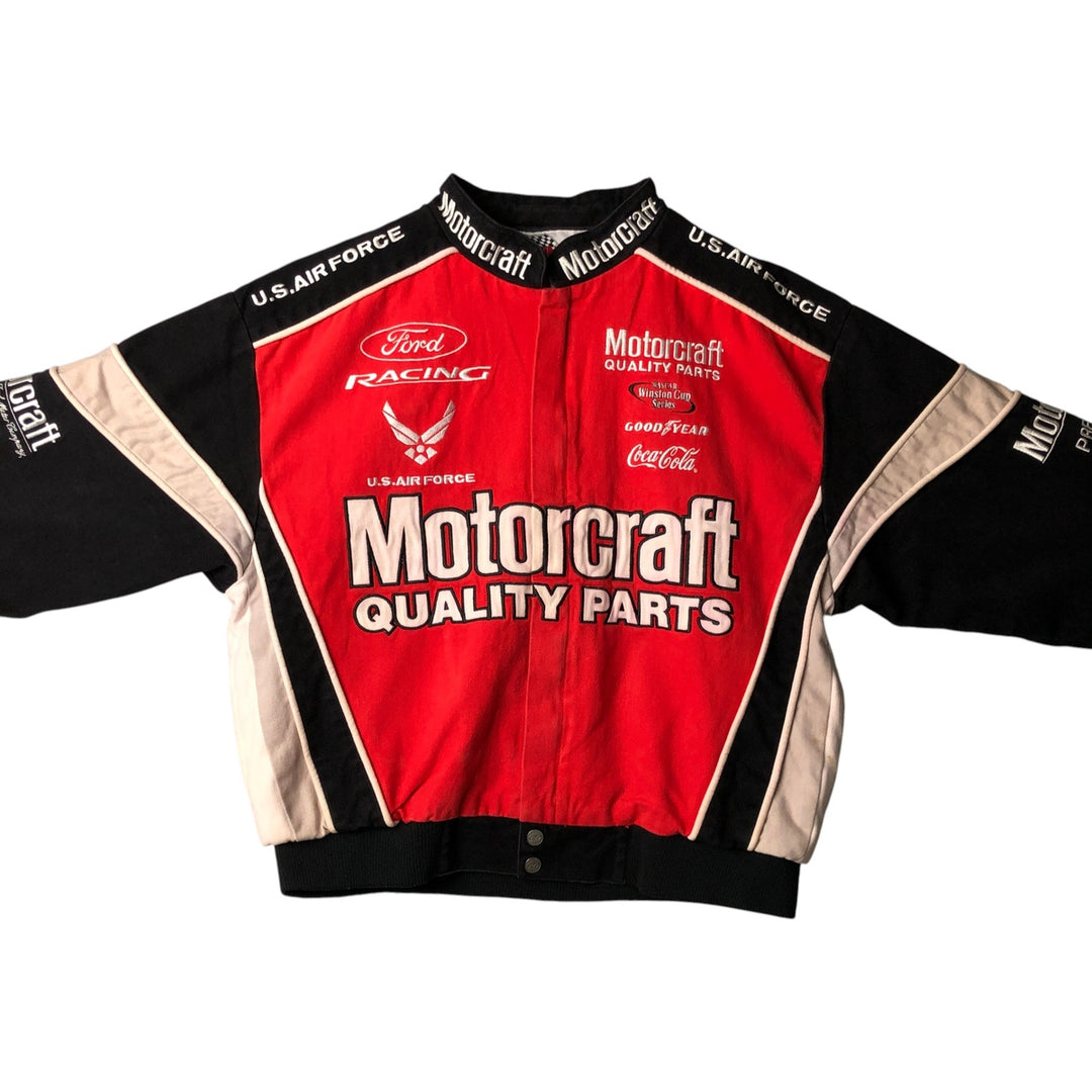 Vintage 90'S Racing Champions Apparel Advertising Racing Jacket, Men's Size Large cotton red type Vintage Second Hand
