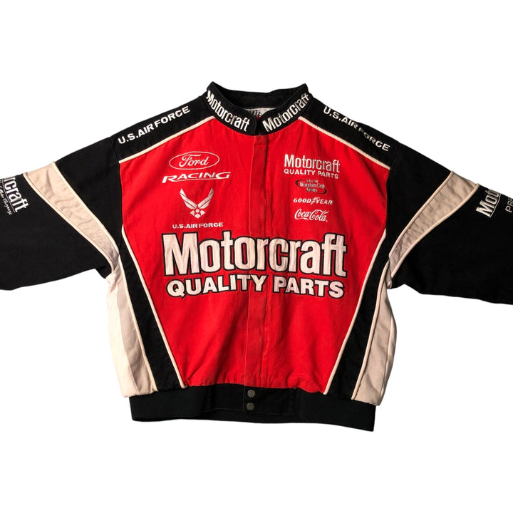 Vintage 90'S Racing Champions Apparel Advertising Racing Jacket, Men's Size Large cotton red type Vintage Second Hand