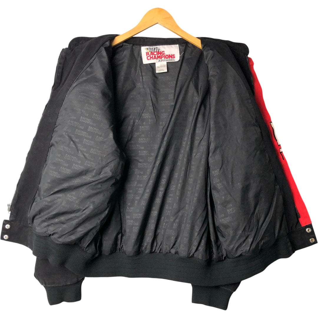 Vintage 90'S Racing Champions Apparel Advertising Racing Jacket, Men's Size Large cotton red type Vintage Second Hand