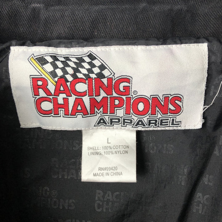 Vintage 90'S Racing Champions Apparel Advertising Racing Jacket, Men's Size Large cotton red type Vintage Second Hand