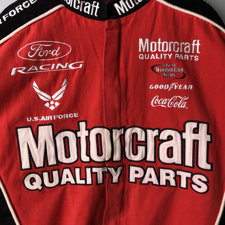 Vintage 90'S Racing Champions Apparel Advertising Racing Jacket, Men's Size Large cotton red type Vintage Second Hand