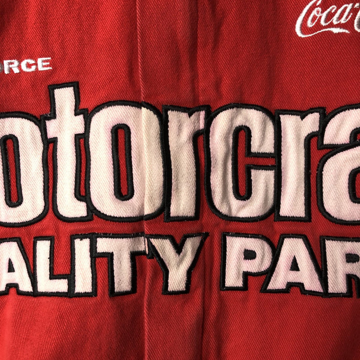Vintage 90'S Racing Champions Apparel Advertising Racing Jacket, Men's Size Large cotton red type Vintage Second Hand