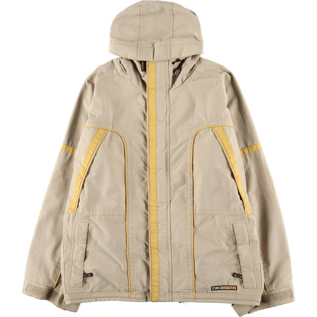 2000'S Oakley Softwear Nylon Parka Snowboard Jacket, Men's Size Medium Nylon Khaki type Vintage Second Hand
