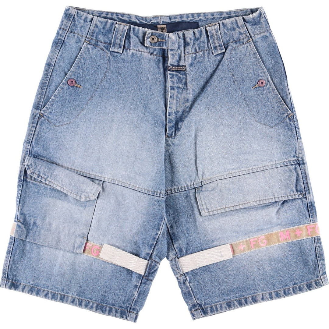 Marithe Francois Girbaud denim shorts, men's size W35 cotton blue type Vintage Second Hand