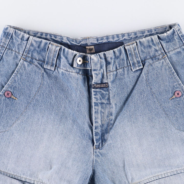 Marithe Francois Girbaud denim shorts, men's size W35 cotton blue type Vintage Second Hand