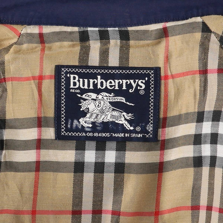 Burberry's Harrington Jacket Swing Top Men's L size unclear navy blue type Vintage Second Hand