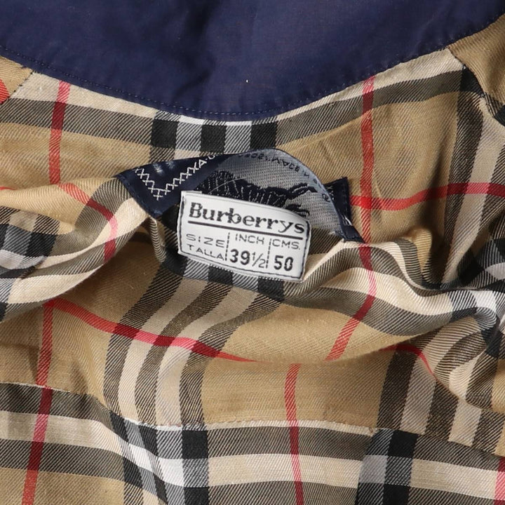 Burberry's Harrington Jacket Swing Top Men's L size unclear navy blue type Vintage Second Hand