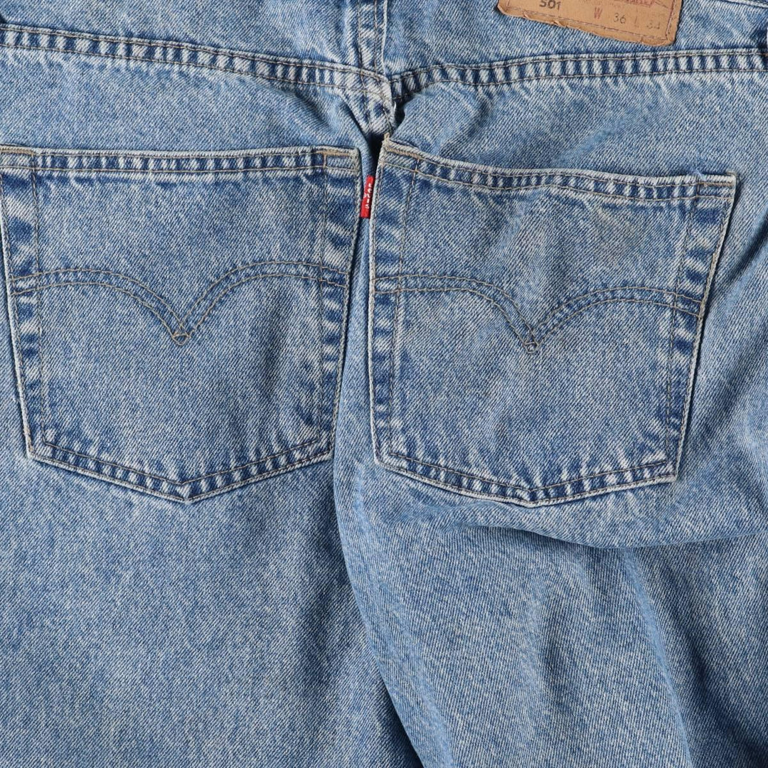 90'S Levi's 501 Straight Denim Pants, Made in USA, Men's, Size 36, Vintage cotton blue type Vintage Second Hand