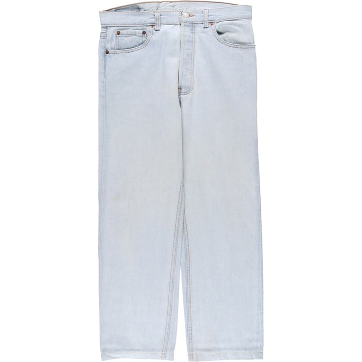 90'S Levi's 501-0134 Straight Denim Pants, Made in USA, Men's Size 34, Vintage cotton Blue type light blue Vintage Second Hand