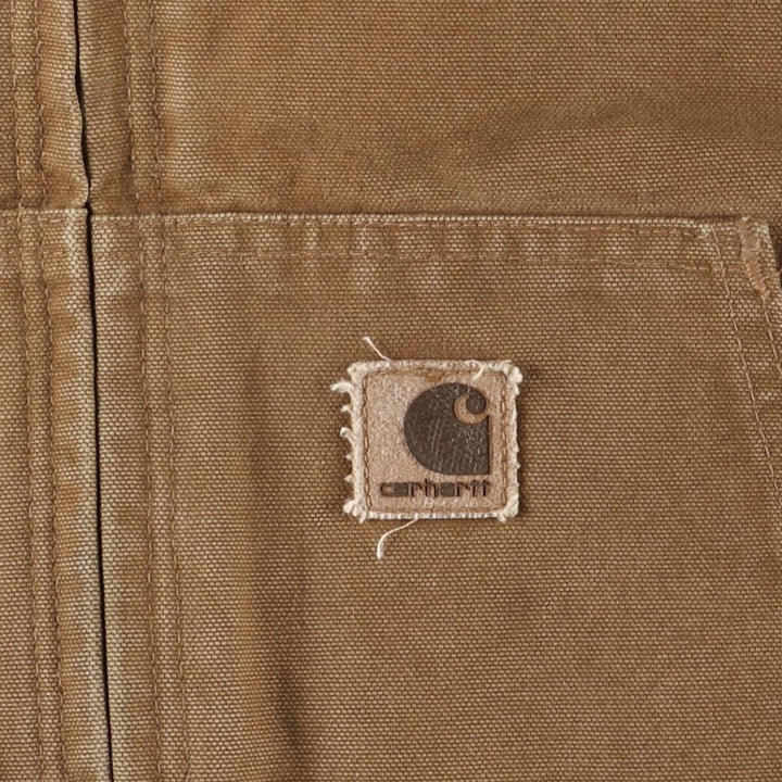 00'S Carhartt Active Jacket, Padded Duck Full Zip Hoodie, Men's XXL cotton brown type Vintage Second Hand
