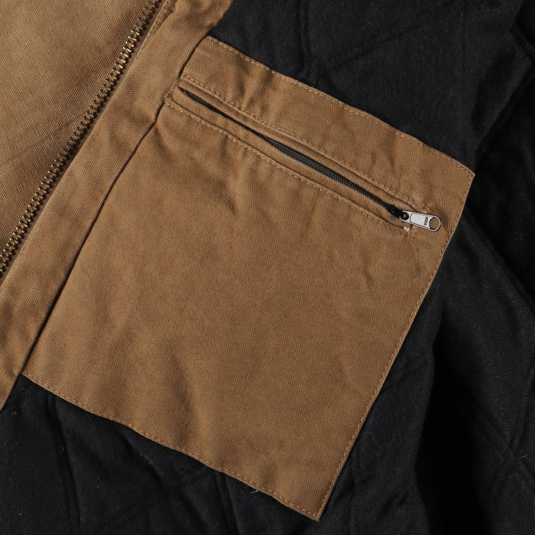 00'S Carhartt Active Jacket, Padded Duck Full Zip Hoodie, Men's XXL cotton brown type Vintage Second Hand