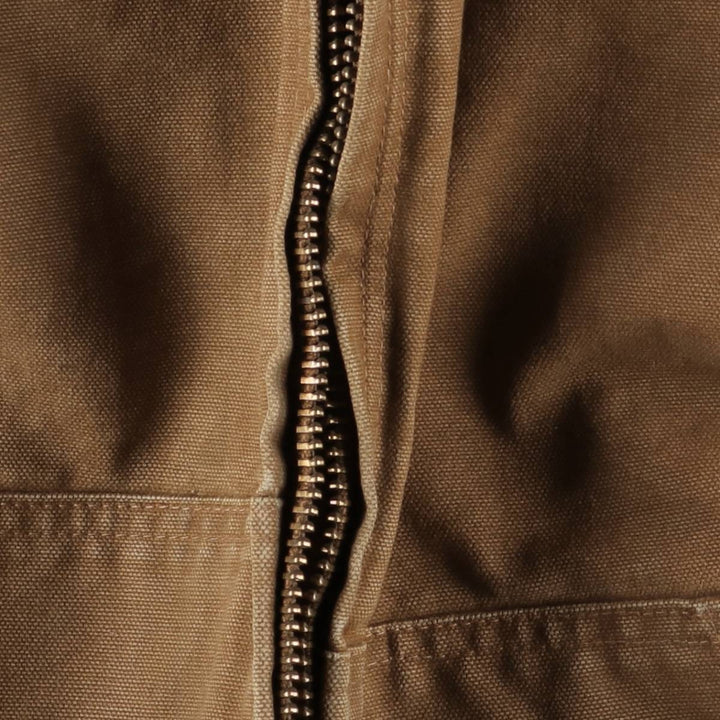 00'S Carhartt Active Jacket, Padded Duck Full Zip Hoodie, Men's XXL cotton brown type Vintage Second Hand