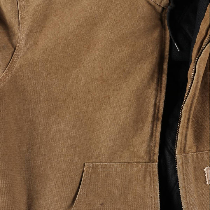 00'S Carhartt Active Jacket, Padded Duck Full Zip Hoodie, Men's XXL cotton brown type Vintage Second Hand
