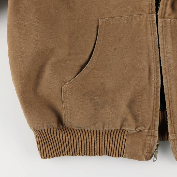 00'S Carhartt Active Jacket, Padded Duck Full Zip Hoodie, Men's XXL cotton brown type Vintage Second Hand