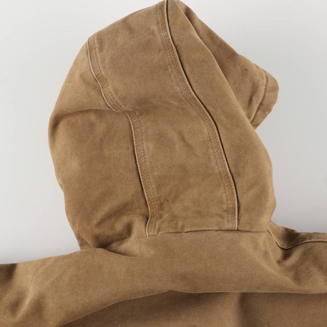 00'S Carhartt Active Jacket, Padded Duck Full Zip Hoodie, Men's XXL cotton brown type Vintage Second Hand